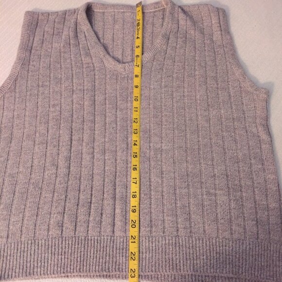 Vintage Sweater Vest Eclectic Grandpa Brown M/L Streetwear 70s 80s Ribbed Knit - Picture 9 of 10